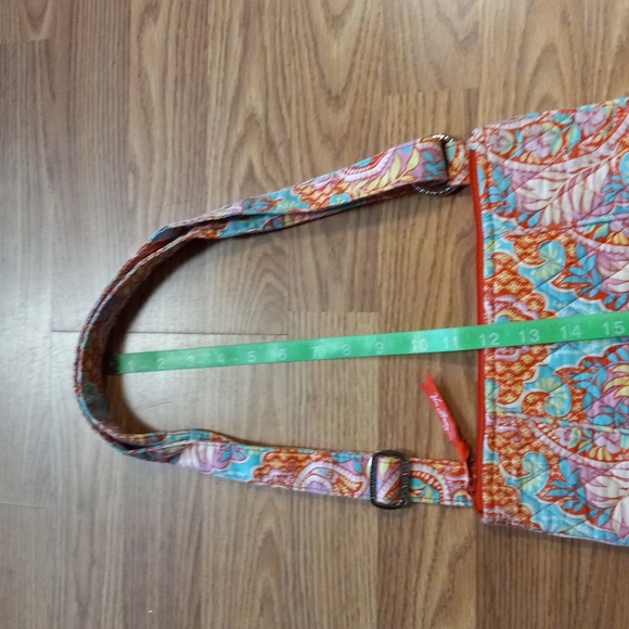 Vera Bradley Paisley Colorful Patterned Quilted Shoulder Bag - Picture 4 of 8